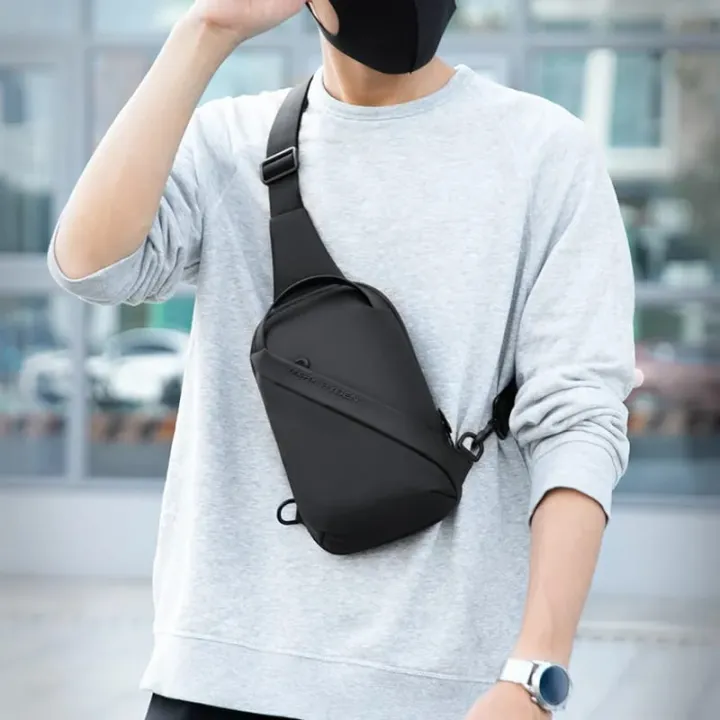 Mark Ryden Men Bag Oxford Sling bag 7.9 inch Male Chest Bag Crossbody Bag For Man Moto Biker Shoulder Bags Black New Fashion Bag